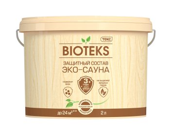 Лак Текс BIOTEKS для сауны и бани бесцветный 2 л полуматовый